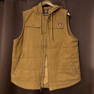 Wrangler Men's Tan Hooded Vest